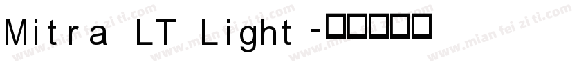 Mitra LT Light字体转换